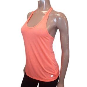 3/$20 FOREVER 21 Yoga Tank Top Strappy T-Bar Mesh Back Workout Gym Size XS